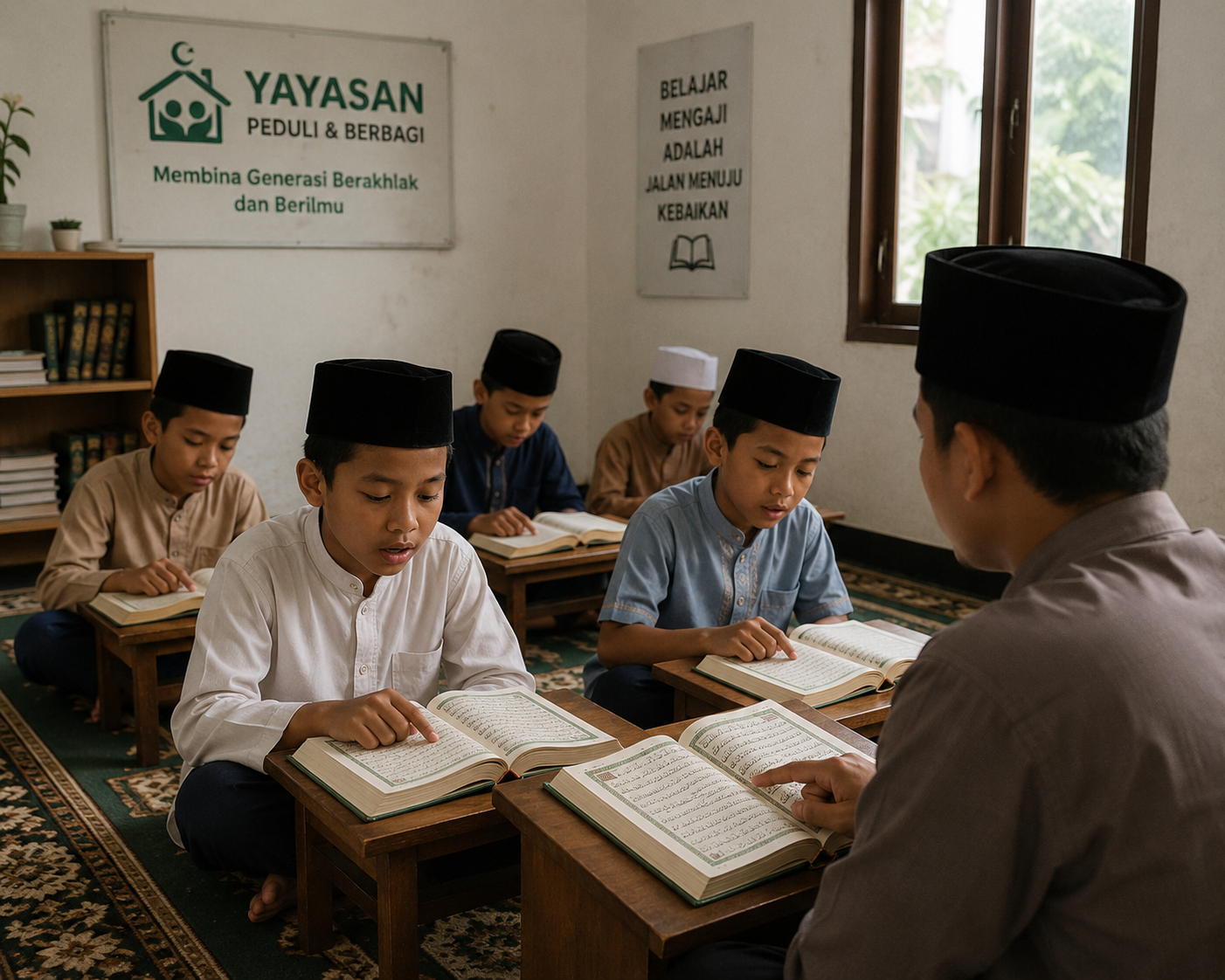 Anak-anak belajar bersama